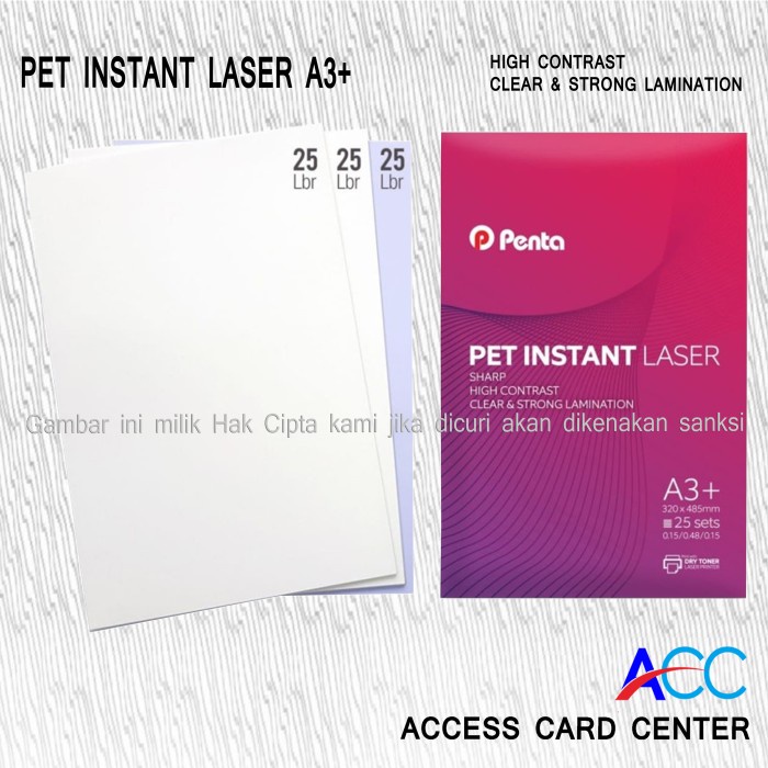

Limited Kertas Pvc Bahan Id Card Pet Instant Laser 25 Sets A3+ - 0.76Mm Hemat