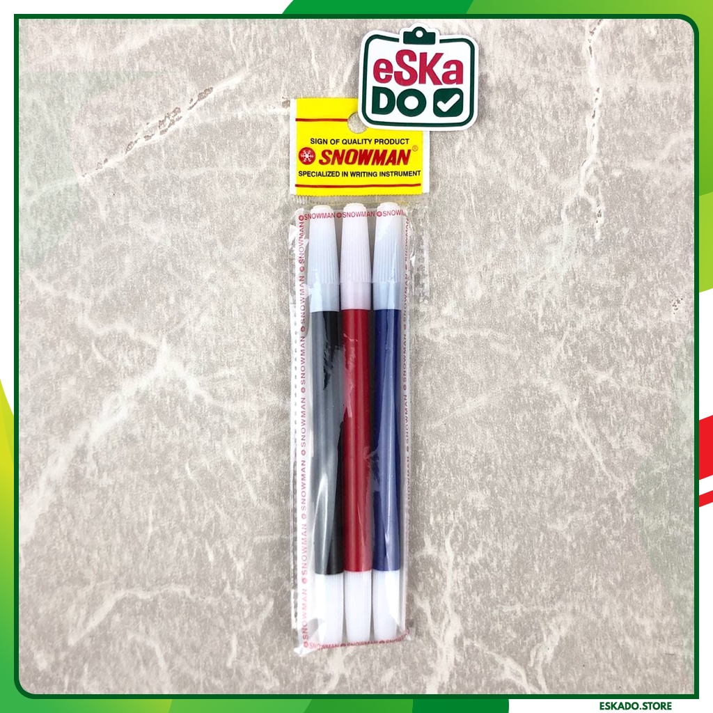 Spidol Warna Snowman Isi 3 / Color Marker Snowman 3pcs