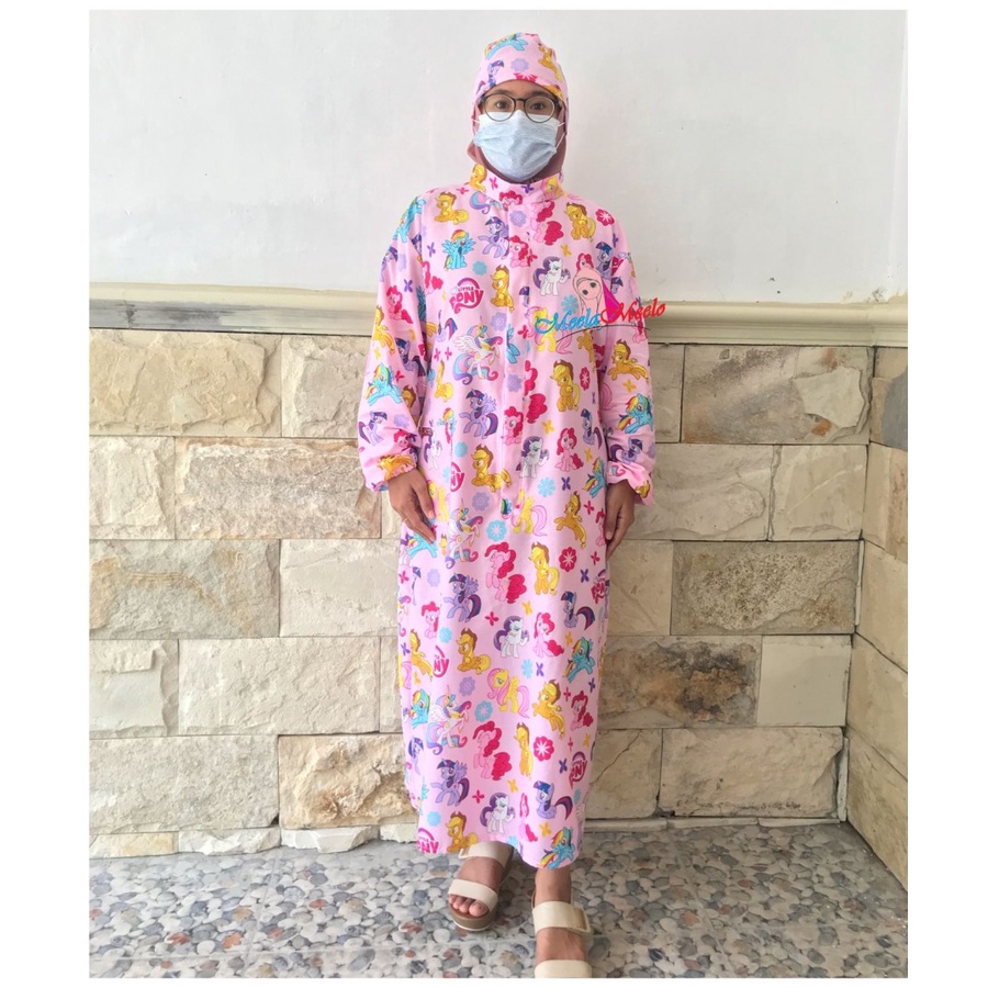 Baju APD Denga Zipper Medical gown reusable ( Motif Medis ) pediatric / Surgical / APD Gigi