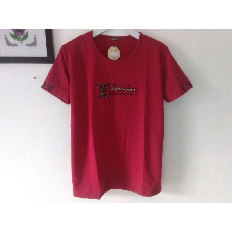kaos wanita import bordir Xl