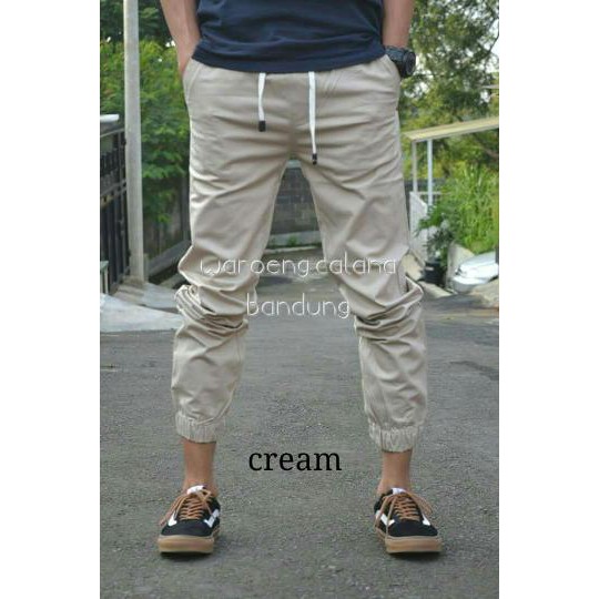 Celana Joger Jogger Pria Wanita Premium Outfit Jogger Pants Polos Panjang Katun Ngaret Dewasa