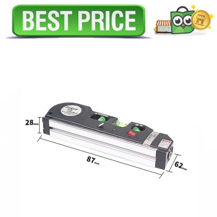 

Gilaa!!! Penggaris Laser Horizontal Vertical 250Cm Dengan Bubble Level - Hitam Limited