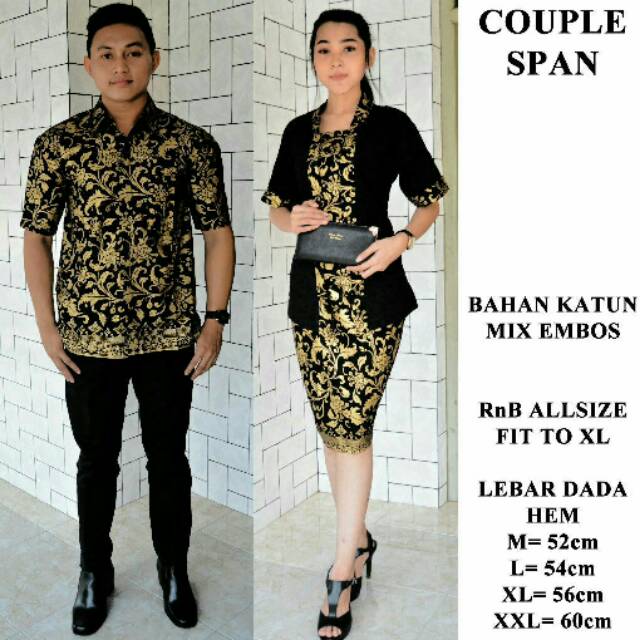 Batik Couple span pendek modern