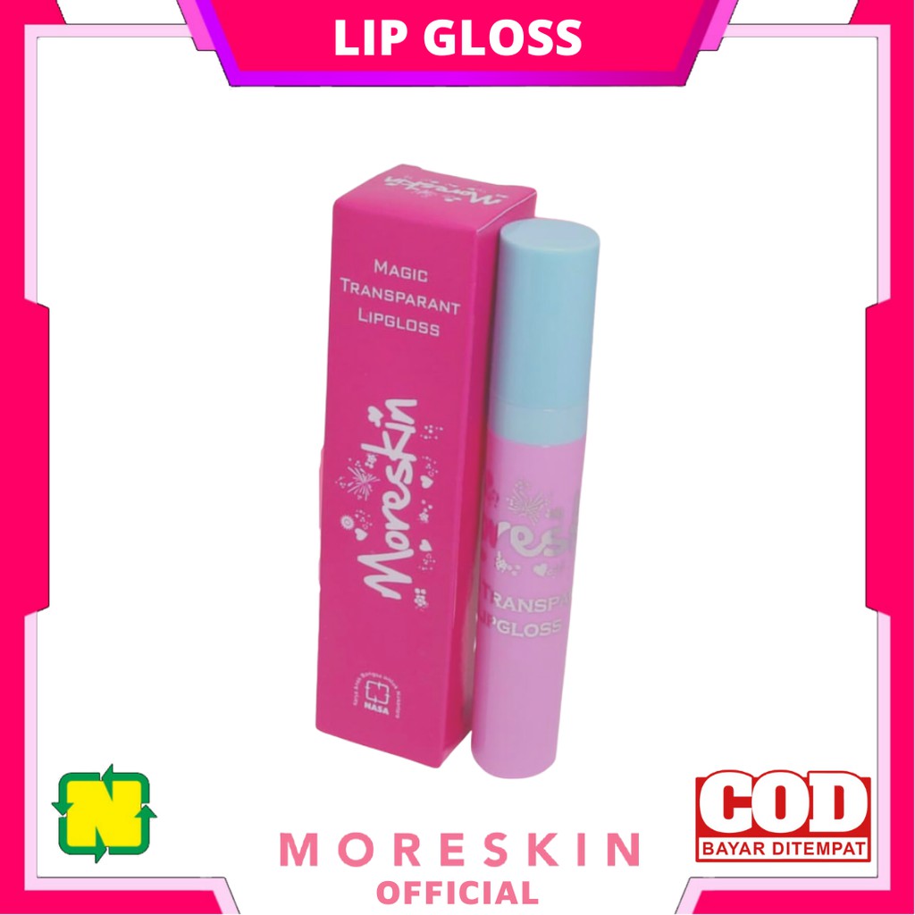 Moreskin Magic Transparan Lipgloss 4 ml - Lip Gloss Bening BPOM / Pelembab Bibir