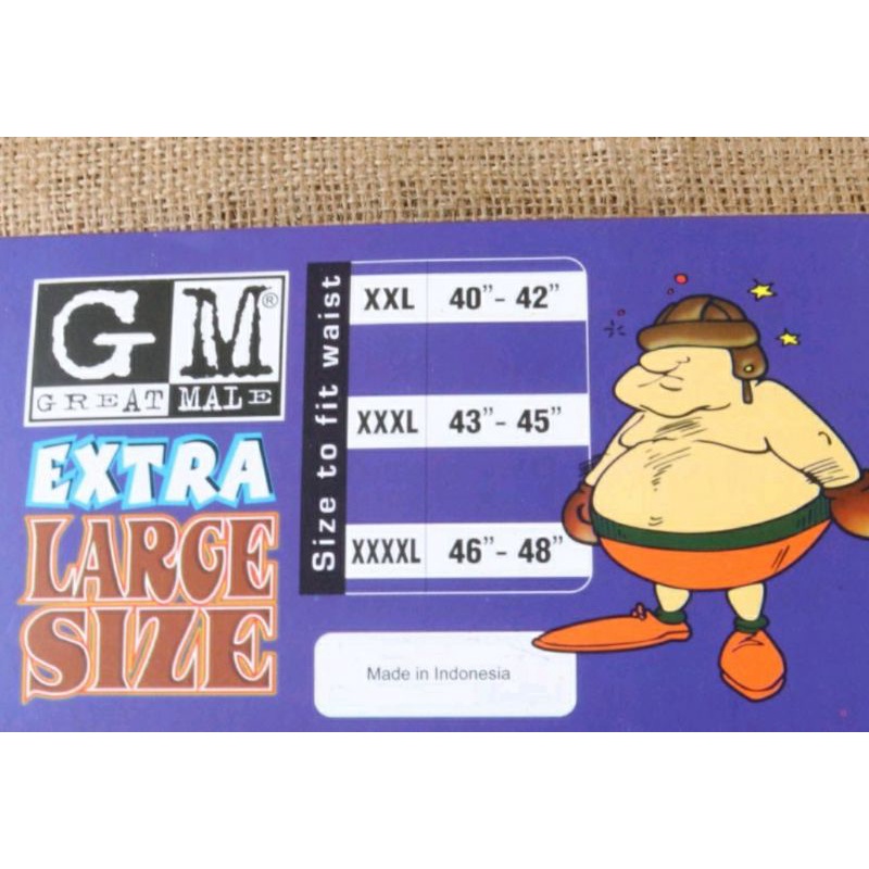 Celana Dalam Pria isi 3 GM SUPER JUMBO EXTRA LARGE SIZE Super Jumbo 5L, 4L, 3L | Great Male Big Size | CD Big Size