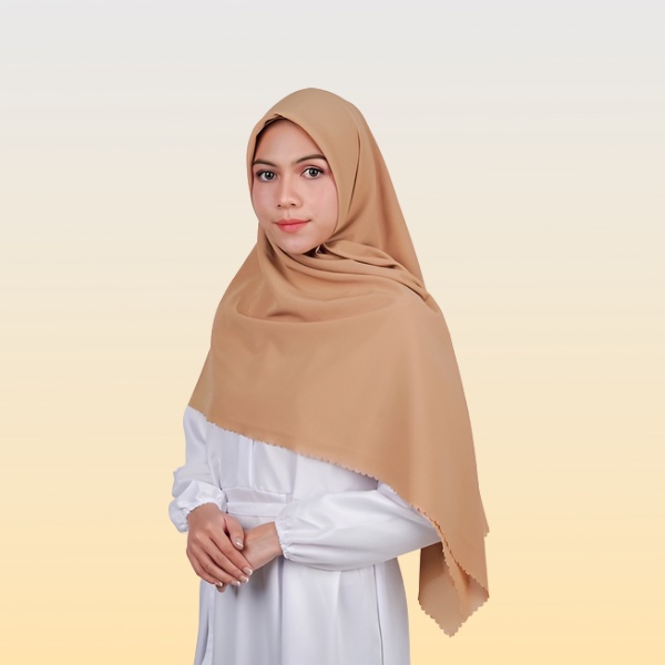 HIJAB BELLA LASERCUT JUMBO, HIJAB SYAR'I JUMBO BAHAN DOUBLE POLLYCOTTON, UKURAN 140X140 CM