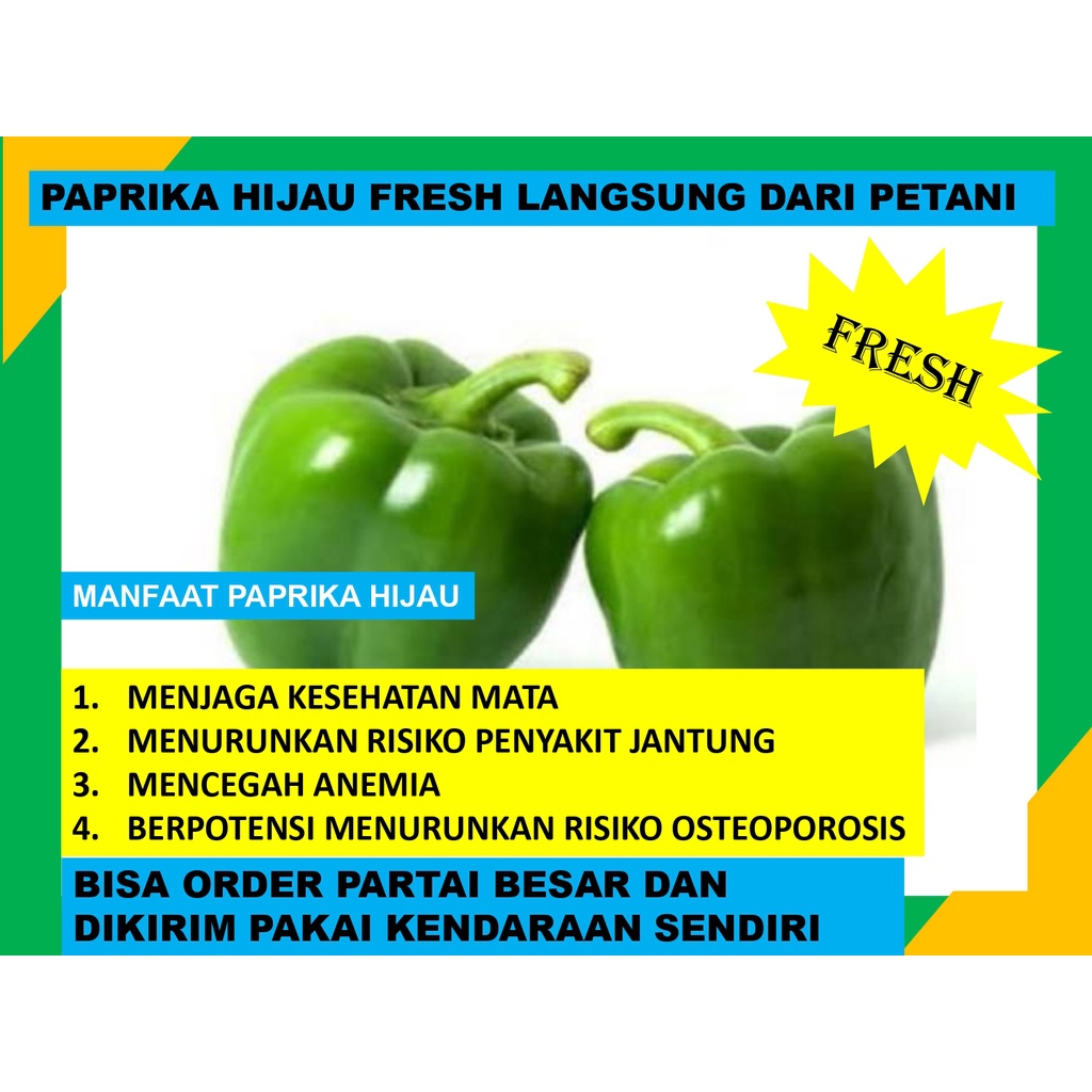 

Paprika Hijau Fresh Box Langsung Dari Petani