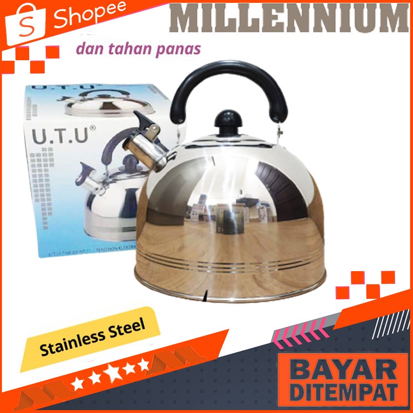 Teko Siul Teko Pemasak Air / Ceret Air / Teko Bunyi Stainless Kapasitas 7 Liter