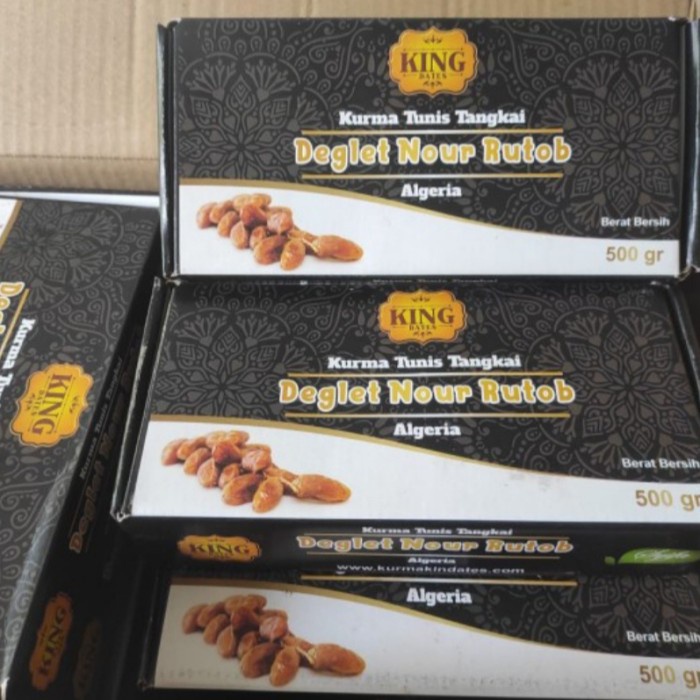 

Kurma Tangkai Tunis Deglet Nour King Dates 400gr