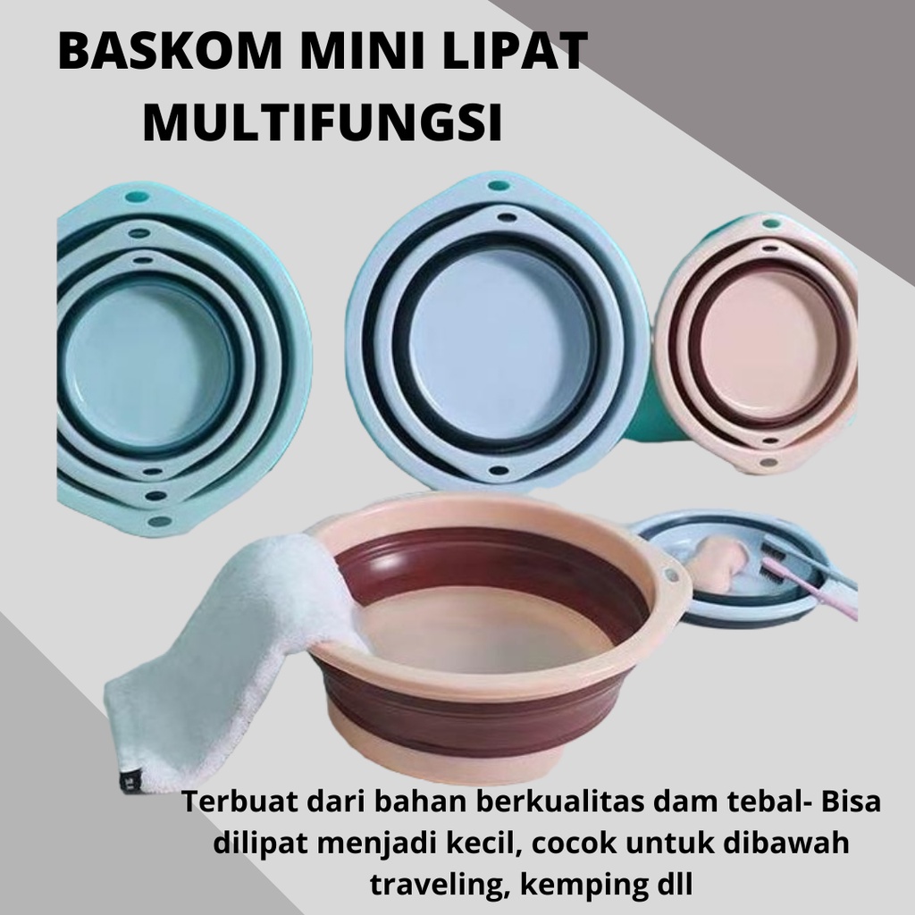 TERBARU!!! SMALL - Ember Lipat Baskom Lipat Portable Tempat / Wadah Serbaguna