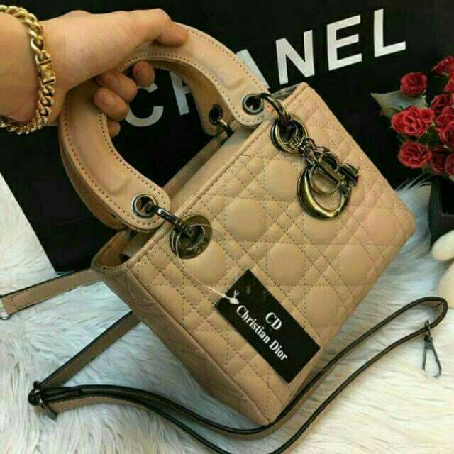 BEST SELLERRRR TAS IMPORT DIOR LADY KULIT DOVE