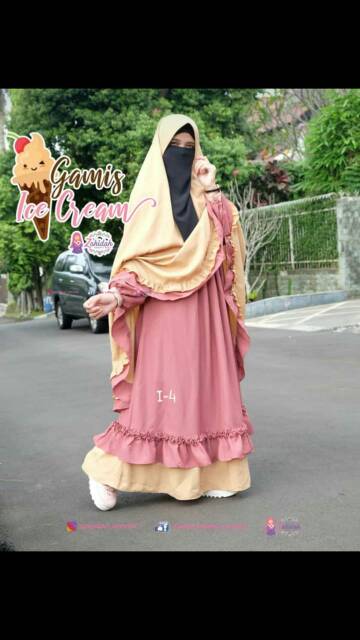 Gamis set ice cream  original by zahidah