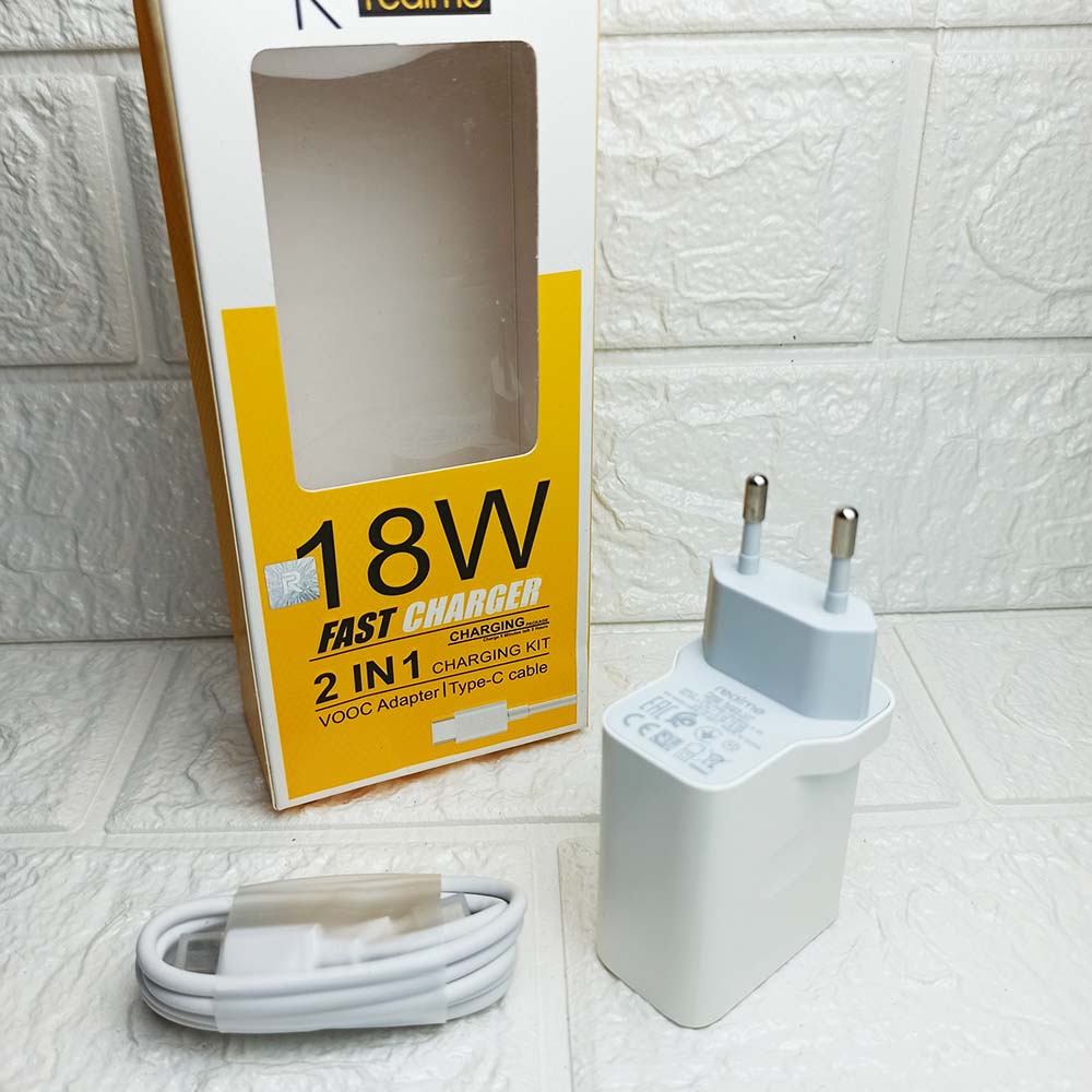 CHARGER REALME SUPER VOOC ADAPTER 18 WATT USB TYPE C - Fast Charging