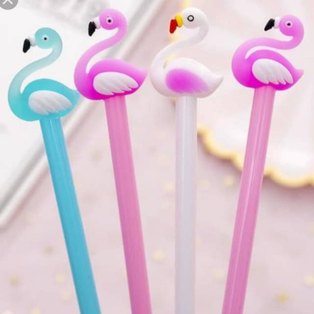 

Pulpen gel karakter flaminggo 12.000 3biji murah&sale