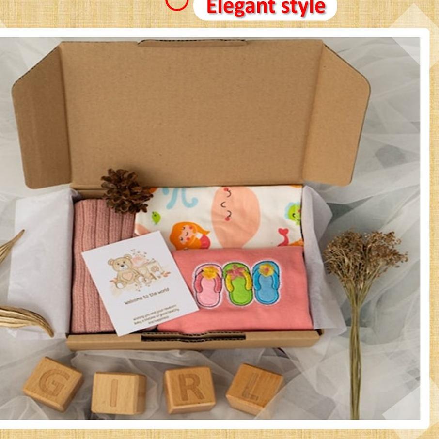 ➩ Hampers kado paket baju perlengkapan bayi baru lahir baby newborn new born setelan pakaian anak ba