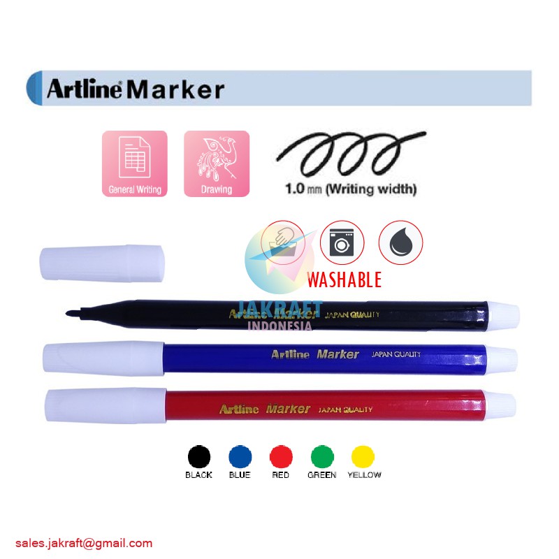 

(1 Pcs) Spidol Warna Kecil Bisa Dihapus Cuci ARTLINE EK-316 | EK-316T Color Pencil Marker Koleksi Warna Lengkap