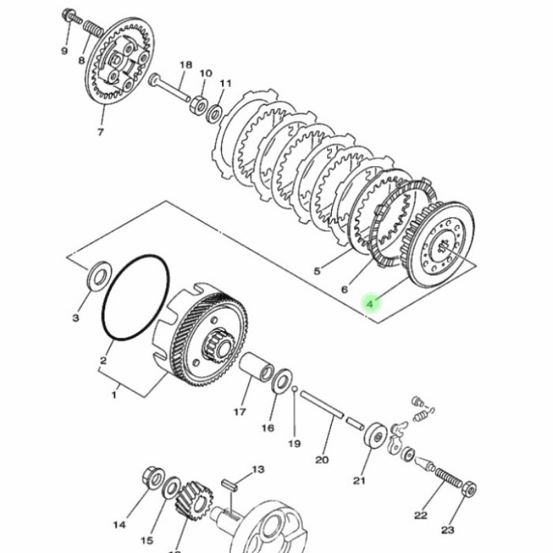 KAKI 4 RX KING ORI YGP RXKING RX-KING CLUTCH KAKI EMPAT