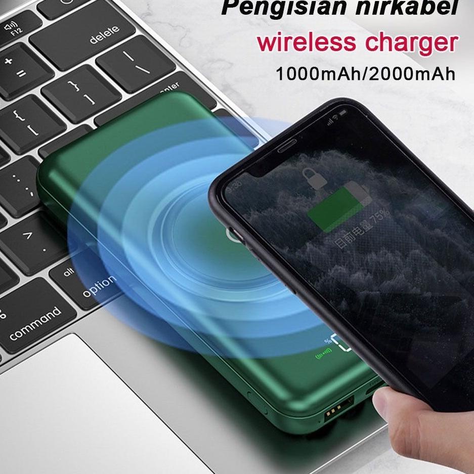 Big Sale.. Powerbank 20000 mAh Wireless Charger For iPhone 11 X XR Huawei mate30 LED Display With 4 