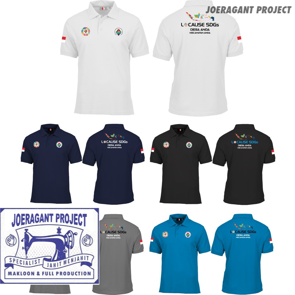 custom kaos polo EDISI SDGs DESA - POLOSHIRT LOCALISE SDGs Desa - Kaos Localise SDGs murah - TSHIRT 