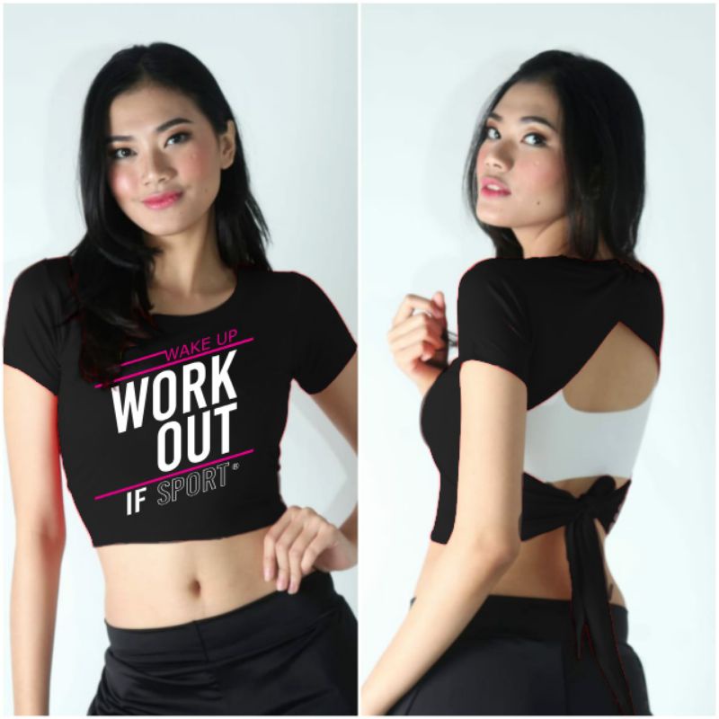 KAOS CROP/ KAOS WANITA/BAJU ZUMBA/ BAJU SENAM