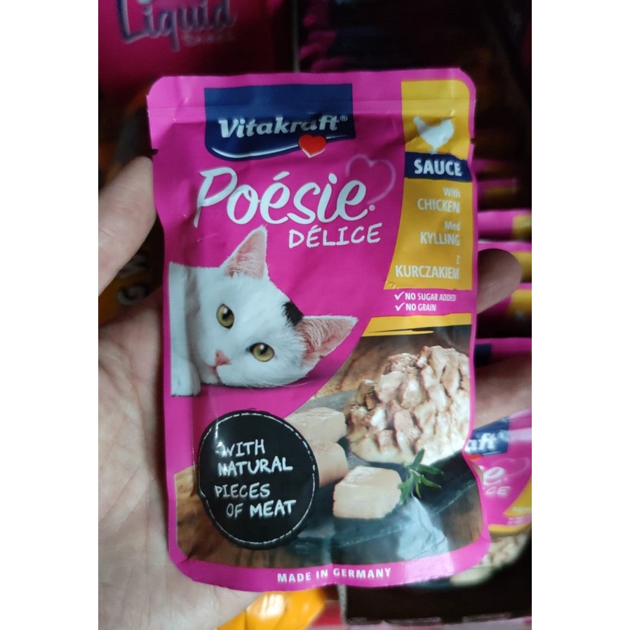 Vitakraft Poesie Deli Sauce Chicken Fillet Makanan Kucing Basah Wet