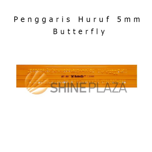 

Produk Eksklusif Mal Huruf 5mm - Penggaris Sablon - Penggaris Huruf Butterfly BT-R5 Special