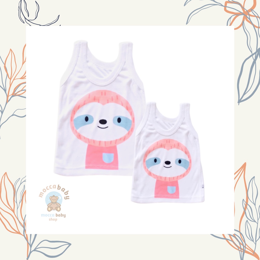 MBSS - SINGLET Harian Karakter Anak Kids SIZE 0-3 Tahun / Kaos Dalam Motif Kartun Unisex SS1