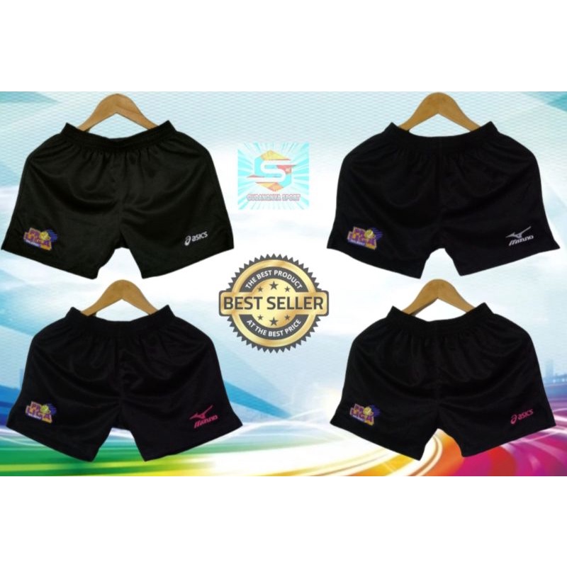 Celana voli wanita / celana olahraga celana Mizuno polos bordir tebal