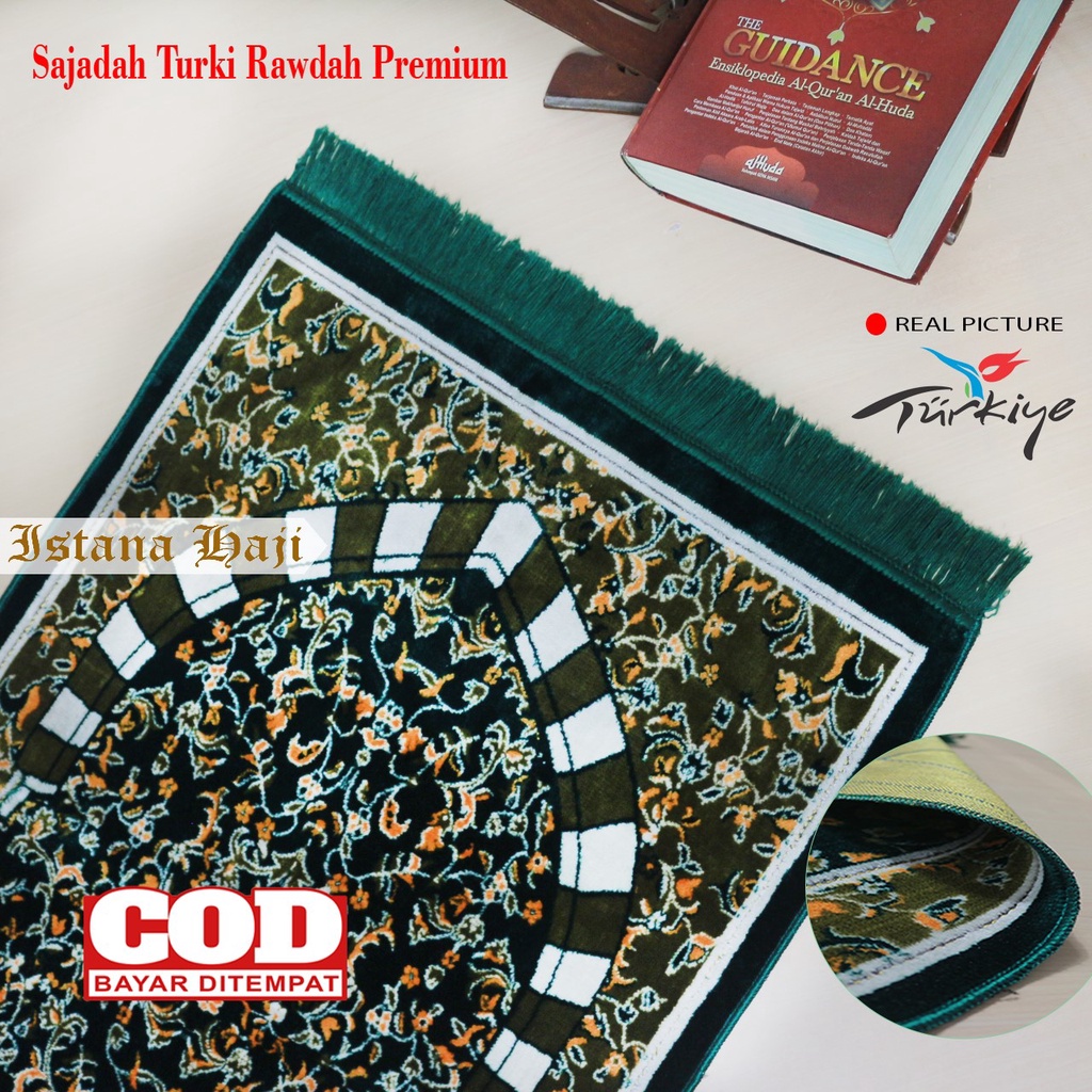 Sajadah Premium Tebal Sejadah Turki Motif Rawdah