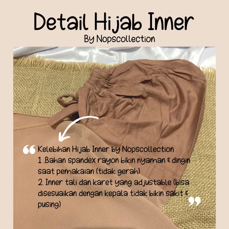 NC - HIJAB INNER TALI/PASHMINA INNER TALI/SQUARE INNER TALI/HIJAB INNER 2 in 1