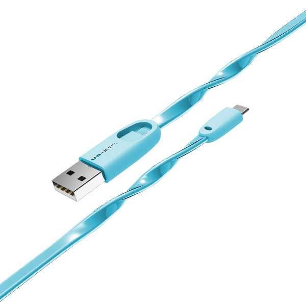 KABEL DATA JELLY PENDEK 38CM LO-CB50 TYPE - TIPE C QUICK CHARGER 2.4A 480 MBPS LOG ON