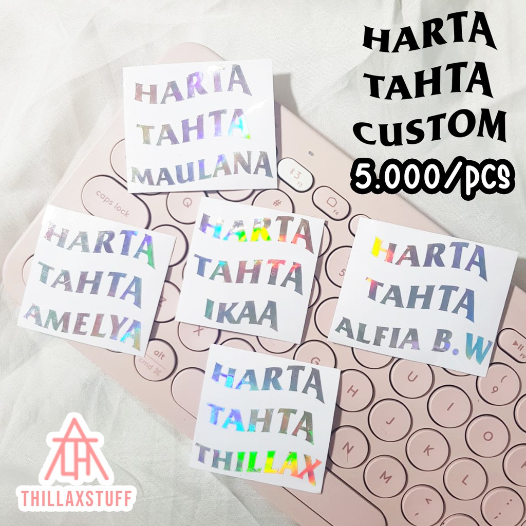 [SEHARI JADI] CUSTOM STICKER HOLOGRAM  HARTA TAHTA