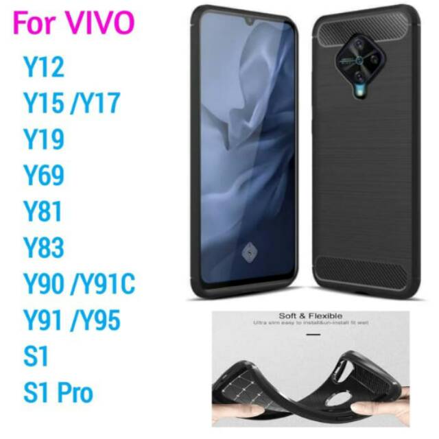 Softcase Y12 Y15 Y17 Y19 Y69 Y81 Y83 Y90 Y91 C Y95 S1 PRO VIVO Ipaky Carbon Case Silicon Casing