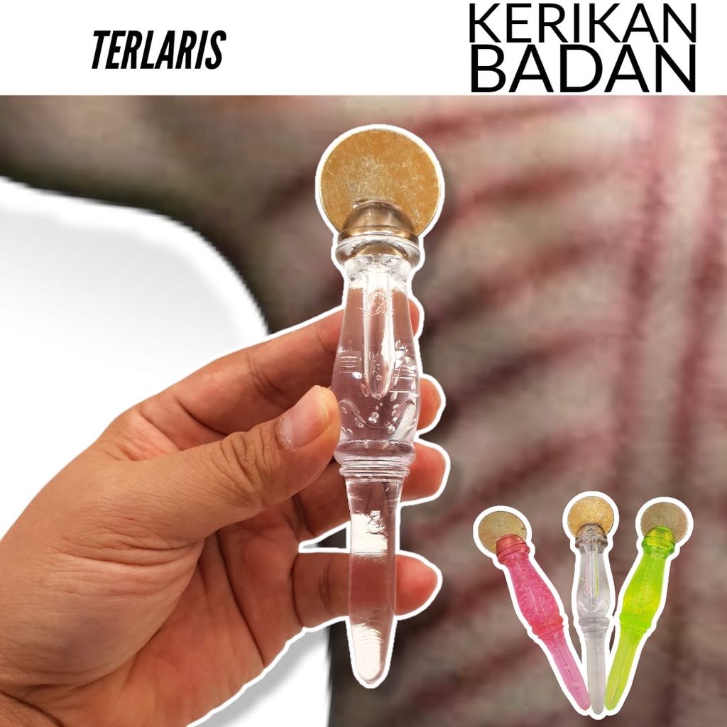 Alat Kerokan Koin Handle 2 in 1  / Kerikan Badan /Alat Untuk Masuk Angin Kerik &amp; Totok/Alat Bantu Kerok Kerokan / 2 in 1 Multicolor Tidak Sakit Tidak Tajam