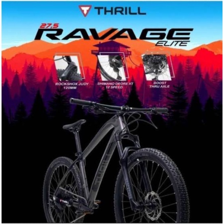 Dijual MTB 27.5 Thrill Ravage Elite 2021 12 speed Sepeda Gunung Murah