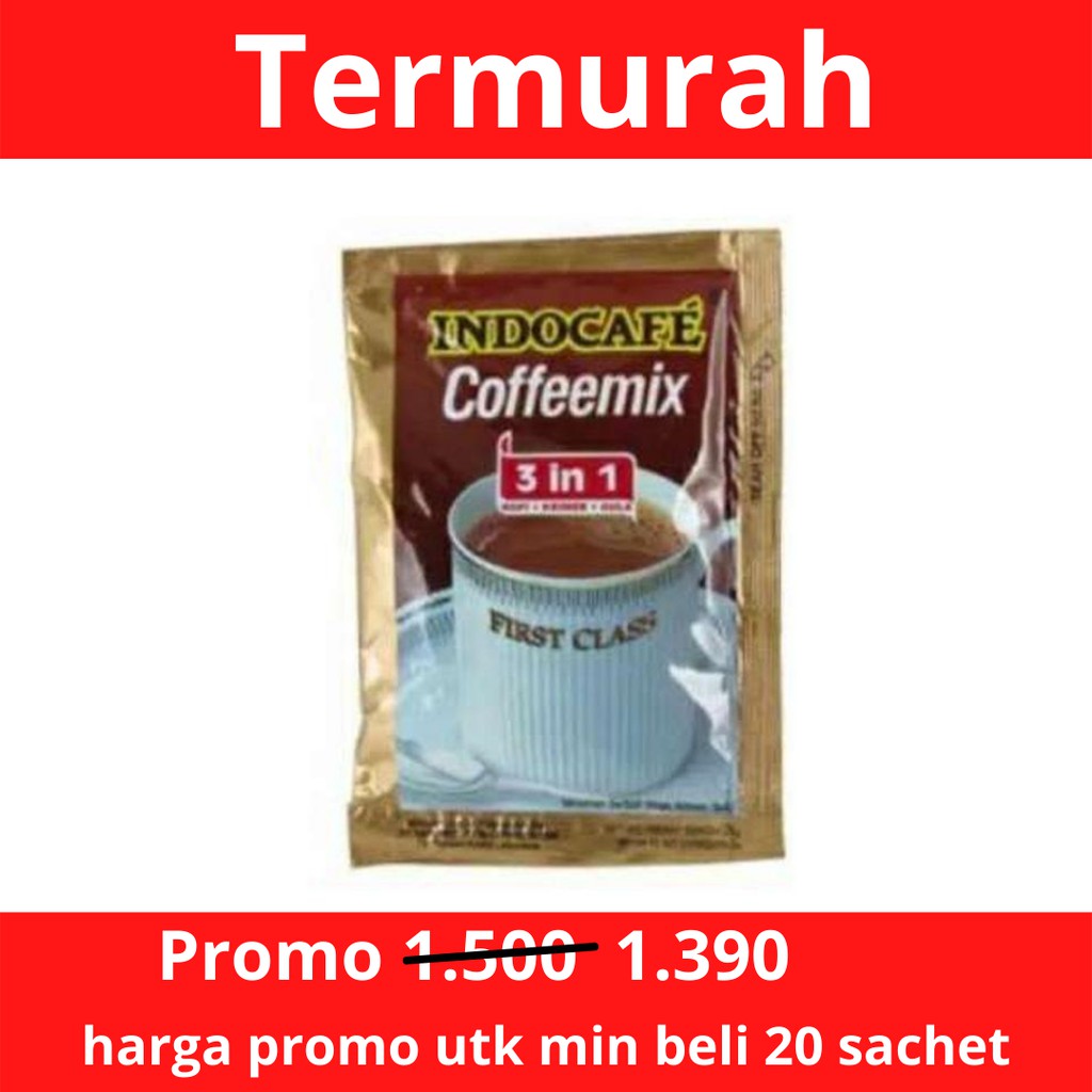 

Kopi Indocafe CoffeMix Kupi Sachet Sacet Sachetan Renteng Minuman instan