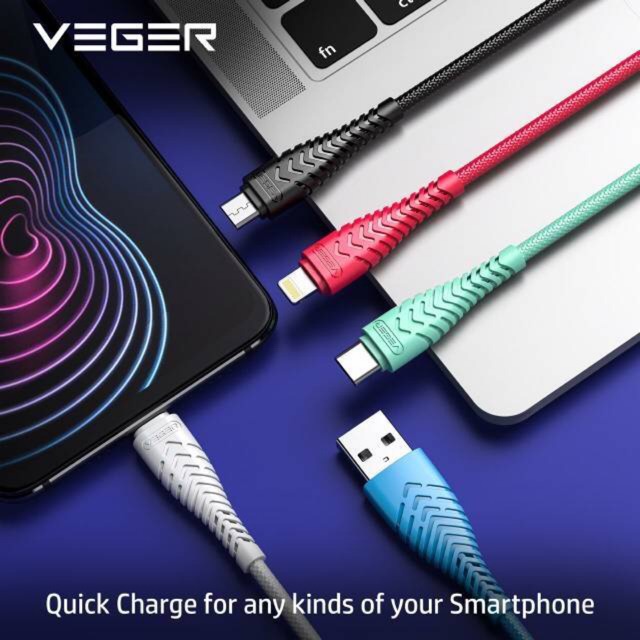 V110 KABEL DATA  IOS VEGER KALENG 2.4A FAST CHARGING PER PCS