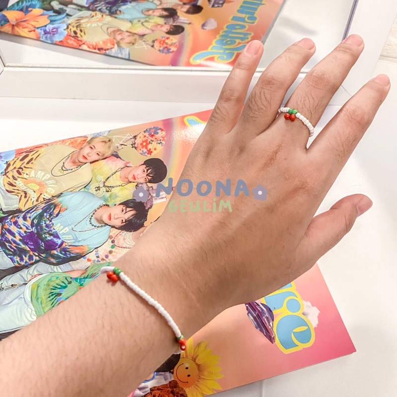 NCT JENO MARK JISUNG CHERRY RING BRACELET