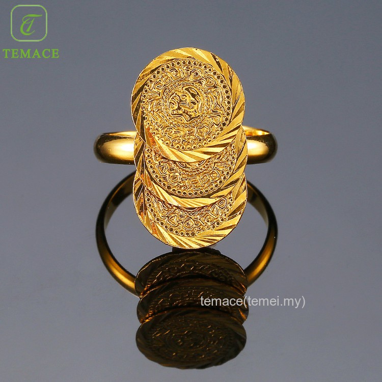✨TEMACE✨ Cincin Tauhid Berlapis Emas Tembaga Islam Muslim Membuka Warna Yang Bisa Cincin Lapis
