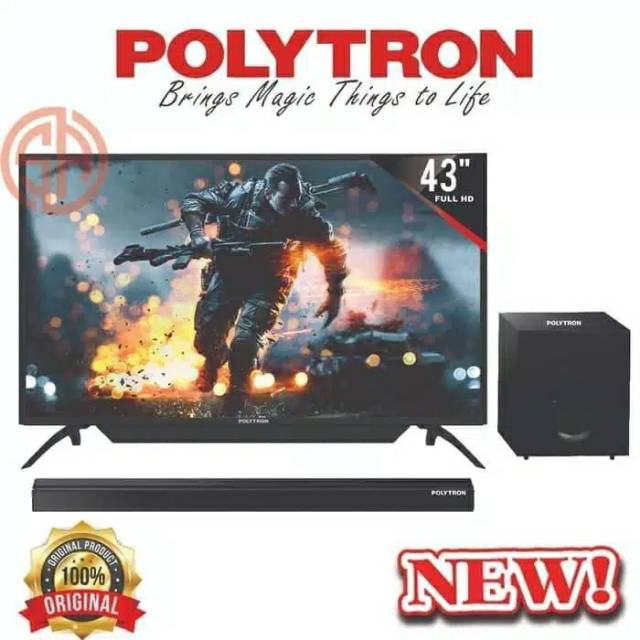 LED TV POLYTRON 43B1550/43B8951 Sound Bar 43inci