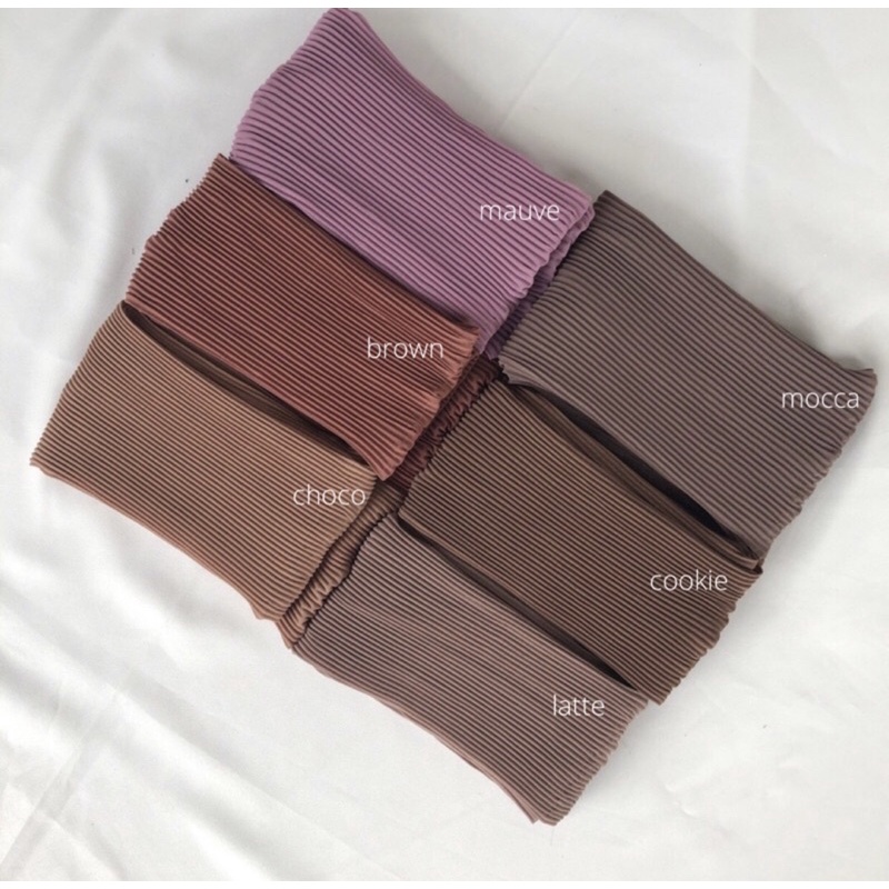 Pleats Shawl Pashmina Plisket premium full plisket tanpa lipatan tengah