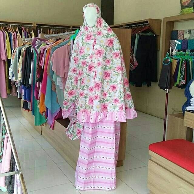 Mukena Dewasa Flowly Pink