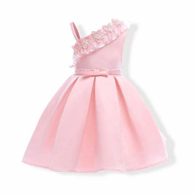 GA2538 NIANA DRESS PINK  GAUN  PESTA ANAK  PEREMPUAN  MERAH 