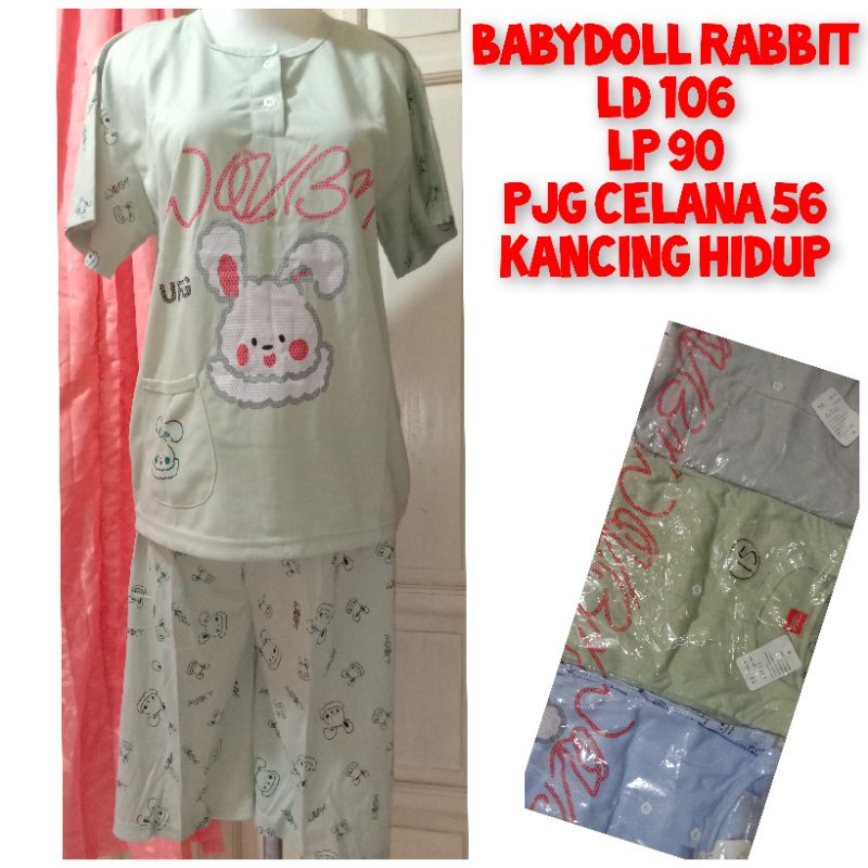 babydoll kaos piyama baju tidur murah busui jumbo ld 106