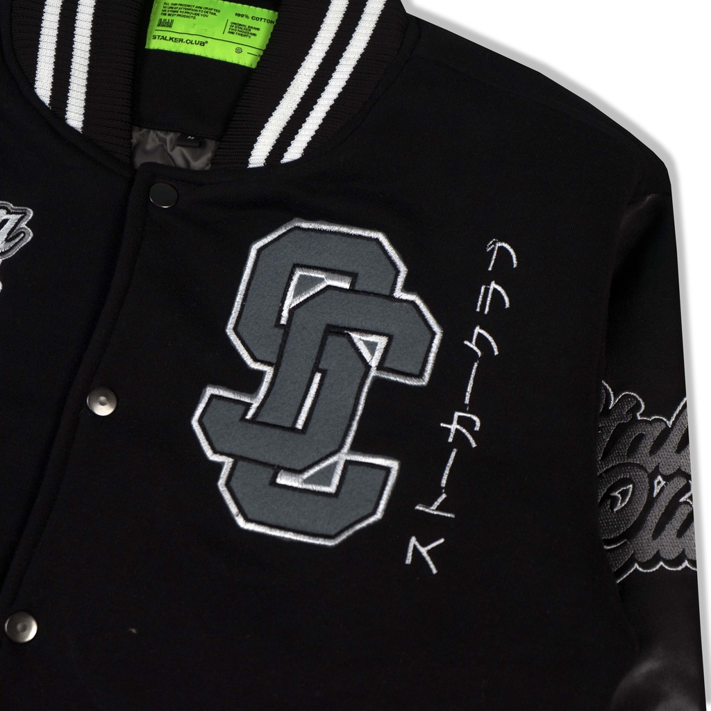 Stalker Jacket Varsity - Rugby Hitam
