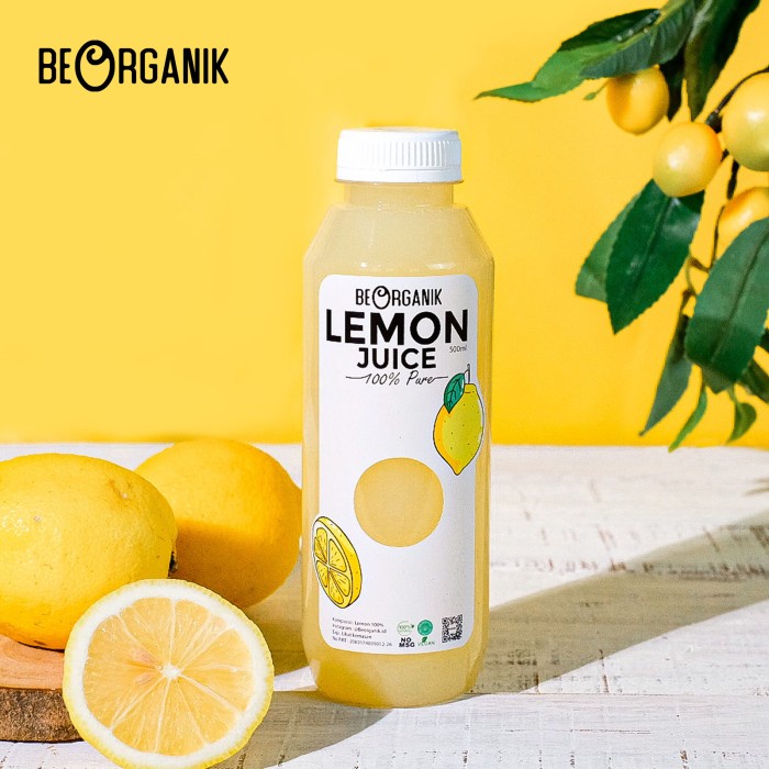 

(BISA COD) Sari Lemon / Air Lemon Murni / Pure lemon Juice Beorganik 500ml - Lemon 500ml