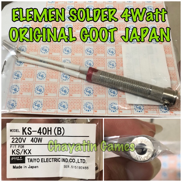 ELEMEN SOLDER ORIGINAL GOOT 40 WATT type KS / KX 40R