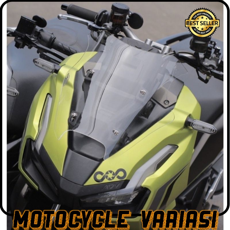 Visor Windshield ADV 150 Pendek model Ocito Sporty Rayben Clear Hitam