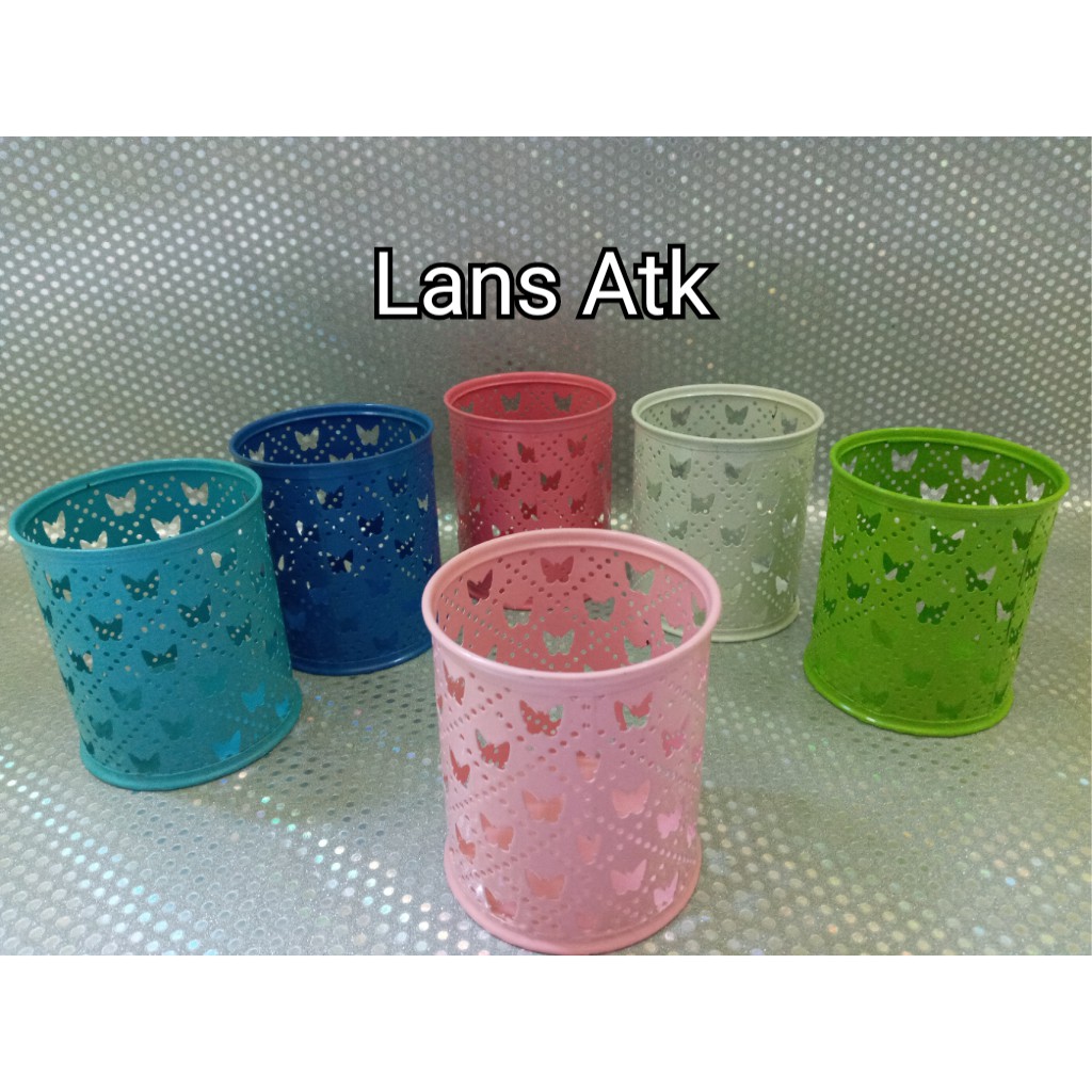 

Pen Stand / tempat pulpen / rak pulpen bulat motif kupu-kupu 802XHD