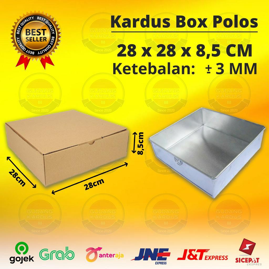 

Kardus Box Die Cut 28x28x8,5 CM Kotak Dus Packing Pizza Besar Polos